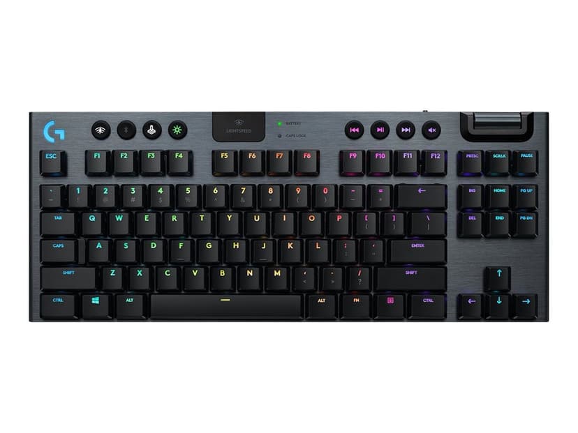 Logitech G915 TKL Tenkeyless LIGHTSPEED Wireless RGB Mechanical Gaming Keyboard englanti