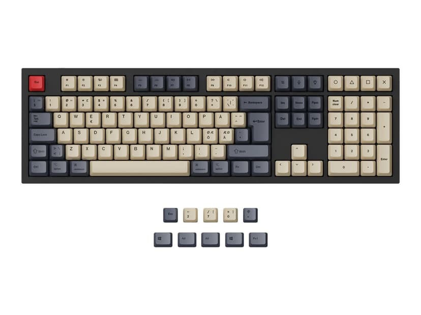 Keychron Q3/Q4/Q6/K8 Carbon Vibe Keycap set ISO Nordic Keycap set (JM
