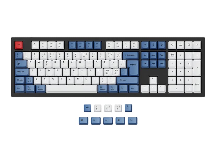 Keychron Q3/Q4/Q6/K8 Modern Blue Keycap set ISO Nordic Keycap set