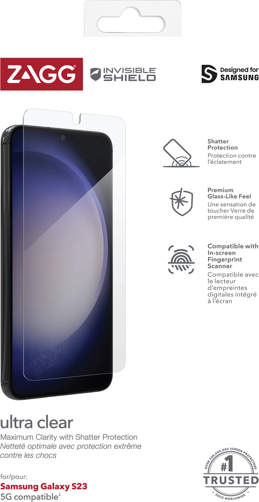 Zagg InvisibleShield Ultra Clear Samsung Galaxy S23