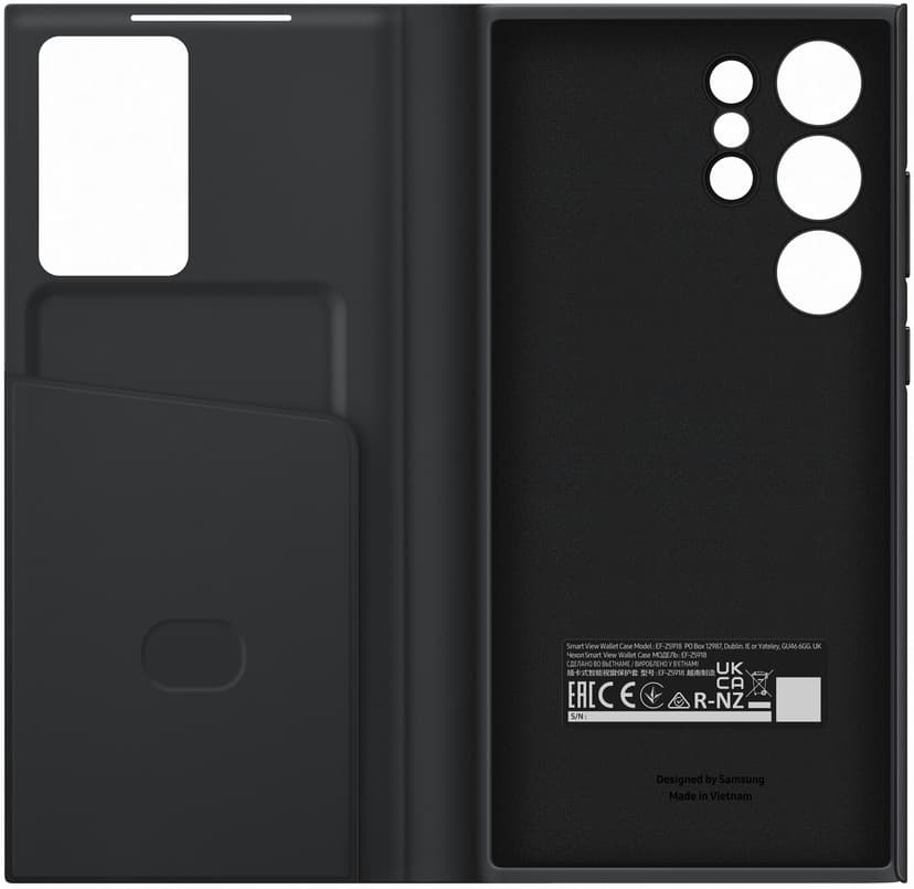 Samsung Smart View Wallet Case Samsung Galaxy S23 Ultra Musta