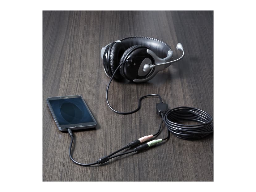 Startech Adapter 0.2m Mini-phone stereo 3.5 mm Hona Minitelefon 3,5 mm, 4-poligt Hane