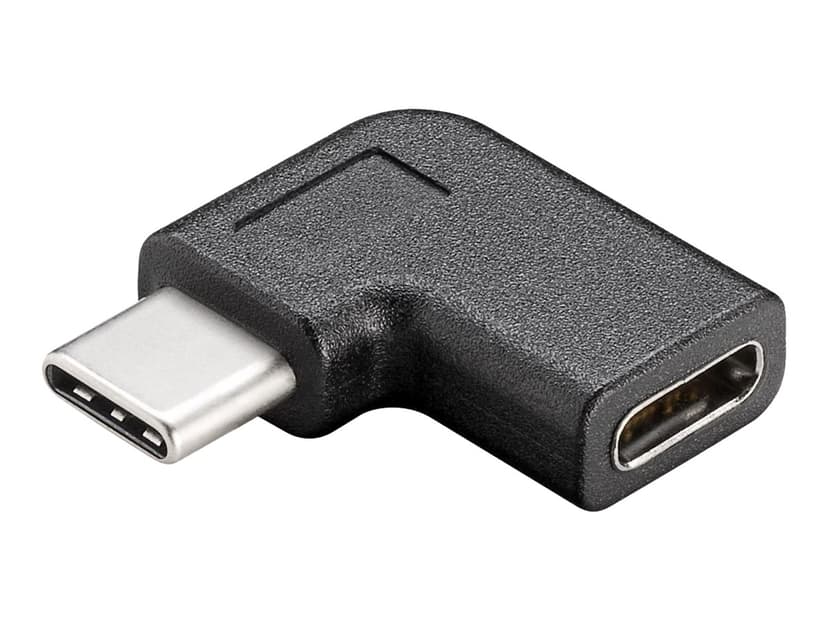 Microconnect USB-C To C Adapter 90° 24 pin USB-C Uros 24 pin USB-C Naaras Musta