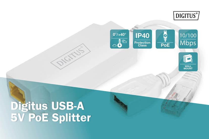 Digitus USB-A 5V/2.5A PoE Splitter