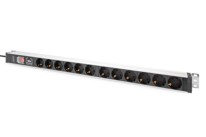 Digitus Socket Strip With Aluminium Profile Switch 12xCEE 7/3 16A 2m Cabel CEE 7/7 12kpl Power CEE 7/3