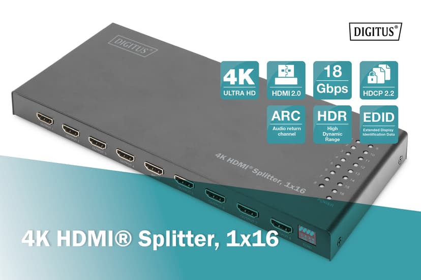 Digitus 4K HDMI Splitter 1x16