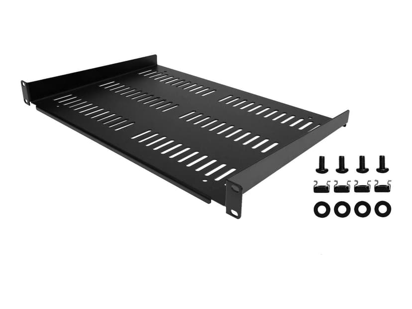 Startech .com 1U Vented Server Rack Cabinet Shelf, 12in Deep Fixed Cantilever Tray, Rackmount Shelf for 19" AV/Data/Network Equipment Enclosure w/ Cage Nuts & Screws, 55lbs Weight Capacity 19"