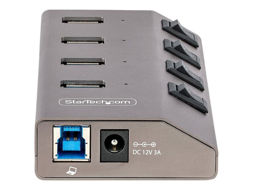 Startech .com 4-Port Self-Powered USB-C Hub with Individual On/Off Switches, USB 3.0 5Gbps Expansion Hub w/Power Supply, Desktop/Laptop USB-C to USB-A Hub, 4x BC 1.2 (1.5A), USB Type C Hub USB Hub