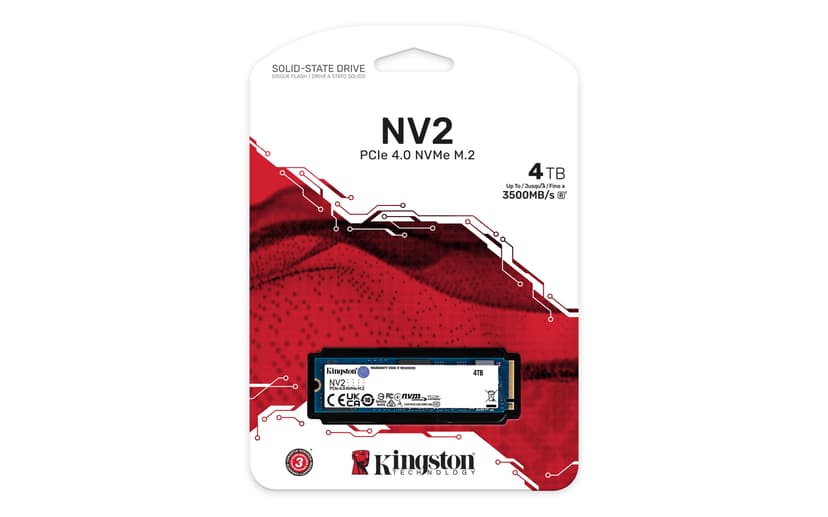 Kingston NV2 SSD 4000GB M.2 2280 PCI Express 4.0 x4 (NVMe)