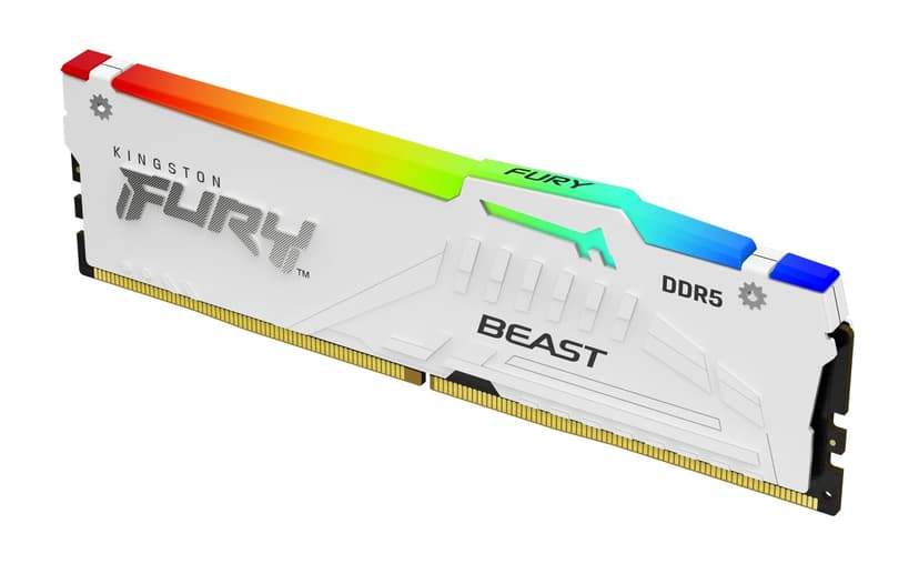 Kingston Fury Beast 64Gb 2Kit Ddr5 6000 Cl36 RGB Expo White 64GB 6000MHz CL36 DDR5 SDRAM DIMM 288 nastaa