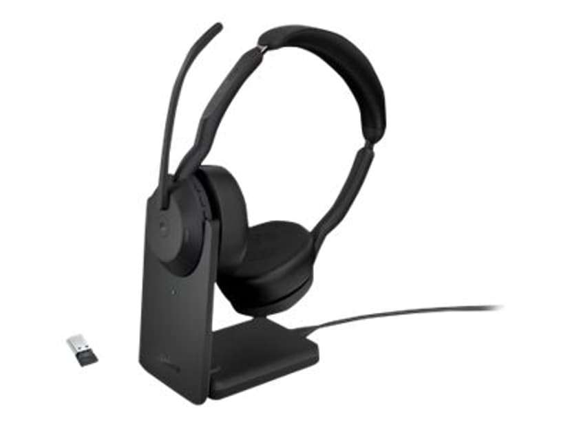 Jabra Evolve2 55 Kuuloke + mikrofoni USB-A Bluetooth-sovittimen kautta Optimoitu MS Teamsille Stereo Musta