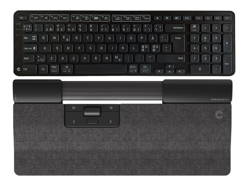 Contour Design SliderMouse Pro + Balance Musesett med tastatur og rullestav