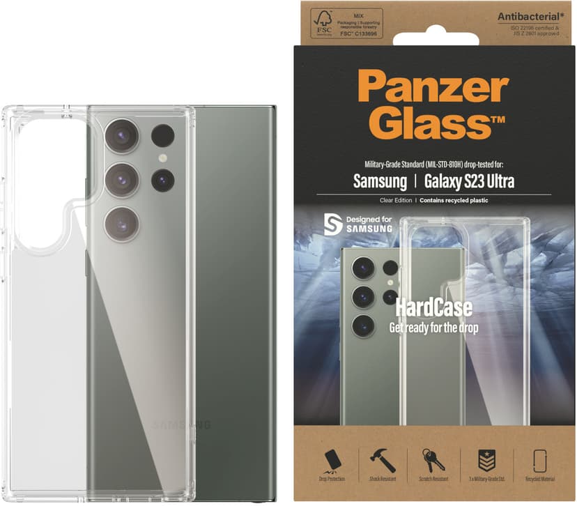 Panzerglass HardCase Samsung Galaxy S23 Ultra Läpinäkyvä