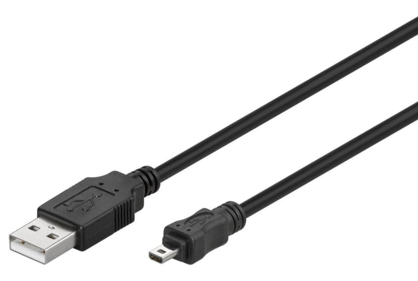 Microconnect USB 2.0 1.8m 4 nastan USB- A Uros 8-nastainen mini-USB Uros