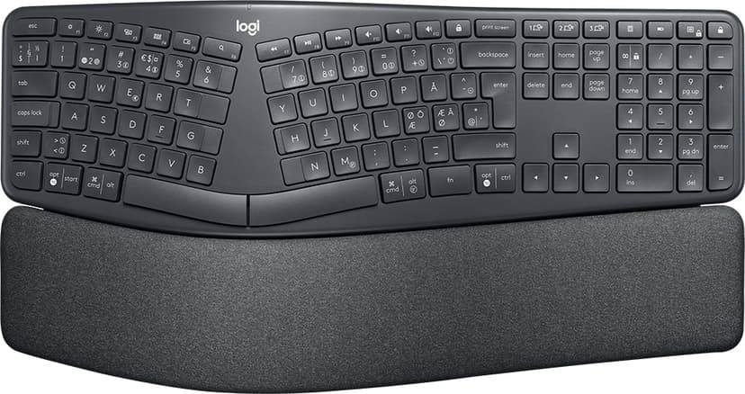 Logitech Ergo K860 Trådløs Pan Nordic Svart Tastatur