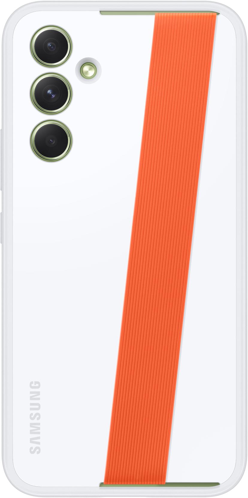 Samsung Haze Grip Case Samsung Galaxy A54 5G Oranssi, Valkoinen