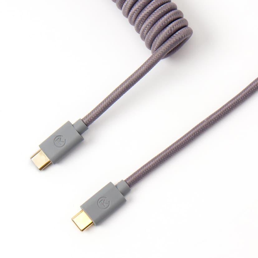 Keychron Coiled Aviator Cable 1.3m USB C USB C Harmaa
