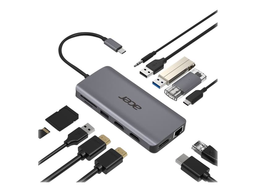 Acer 12-In-1 Type-C Adapter USB 3.2 Gen 1 (3.1 Gen 1) Type-C