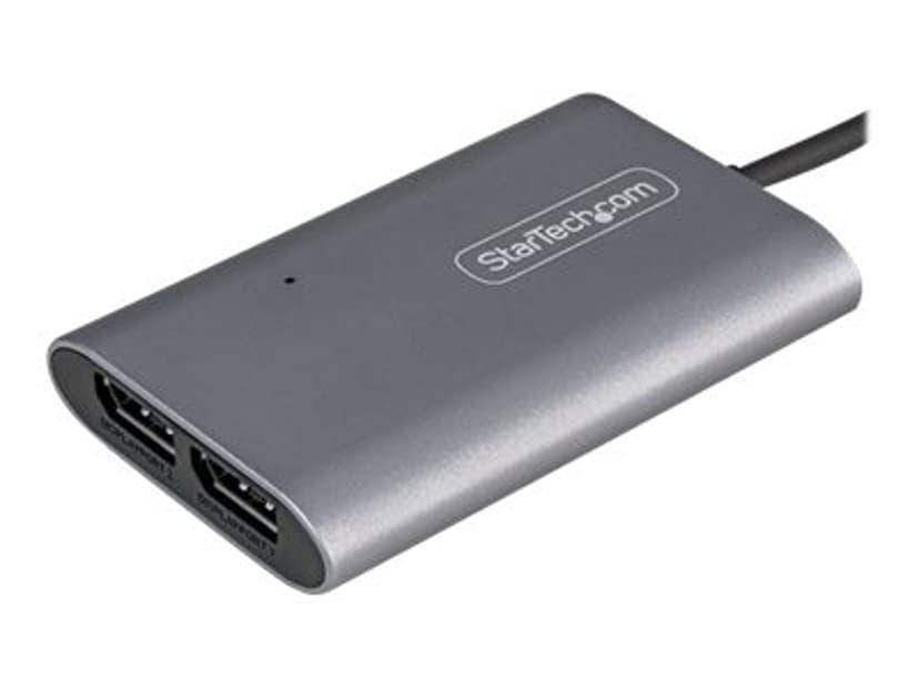 Startech .com Thunderbolt 3 to Dual DisplayPort Adapter DP 1.4, Dual 4K 60Hz or Single 8K/5K Thunderbolt 3 to DP Adapter, TB3 to 2x DisplayPort Monitor Video Display Adapter, Mac/Windows