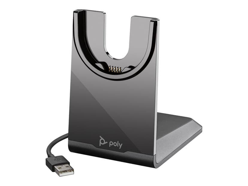 Poly Voyager Focus 2 UC MS Teams - (Löytötuote luokka 2) Kuuloke + mikrofoni USB-A Bluetooth-sovittimen kautta Musta