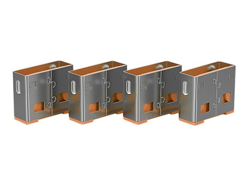 Lindy Port Blocker USB Orange 4-pack