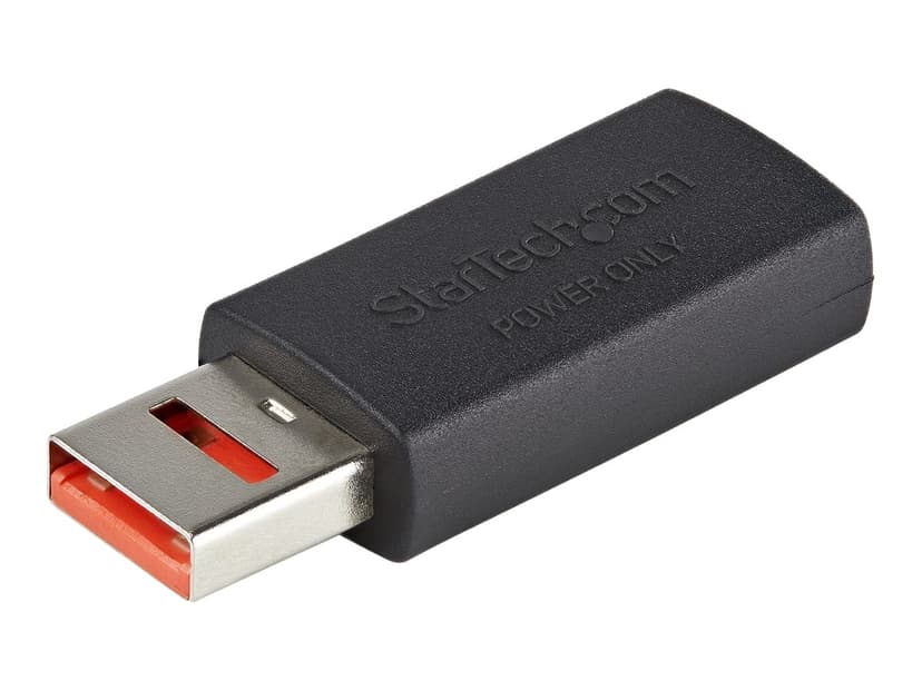Startech .com Secure Charging USB Data Blocker Adapter, Male to Female USB-A Charge-Only Adapter, No-Data Charge/Power-Only Adapter for Phone/Tablet, Data Blocking USB Protector Adapter