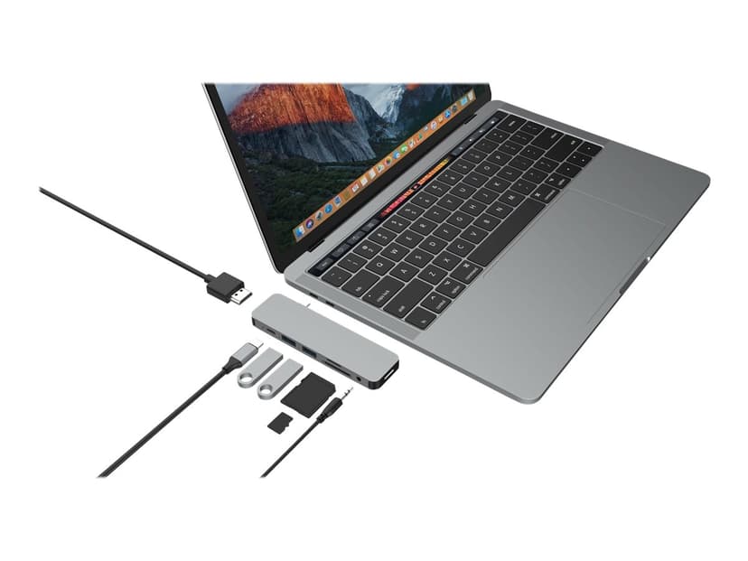 Hyper HyperDrive Solo USB-C Hub - Space Gray USB-C Dockningsstation