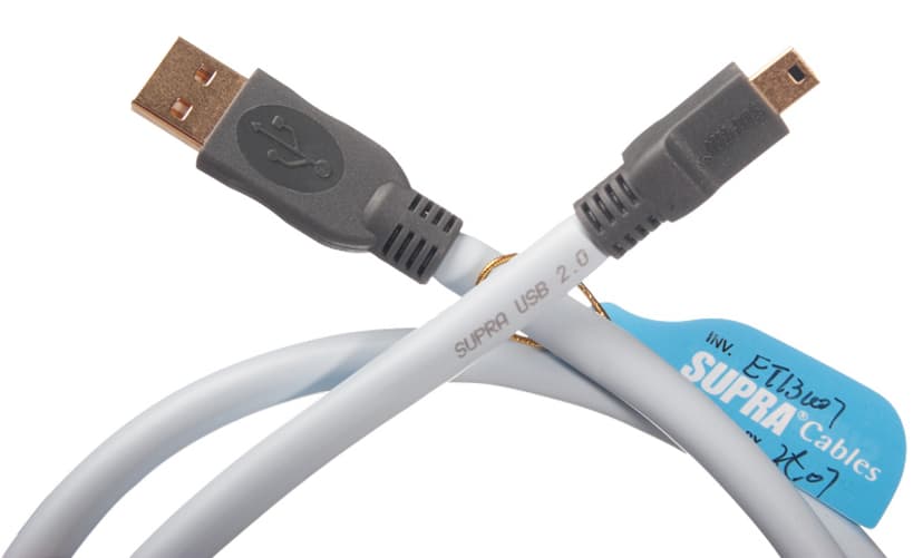 Jenving SUPRA USB-kaapeli 1m 4 nastan USB- A Uros 4 pin mini-USB Type B Uros