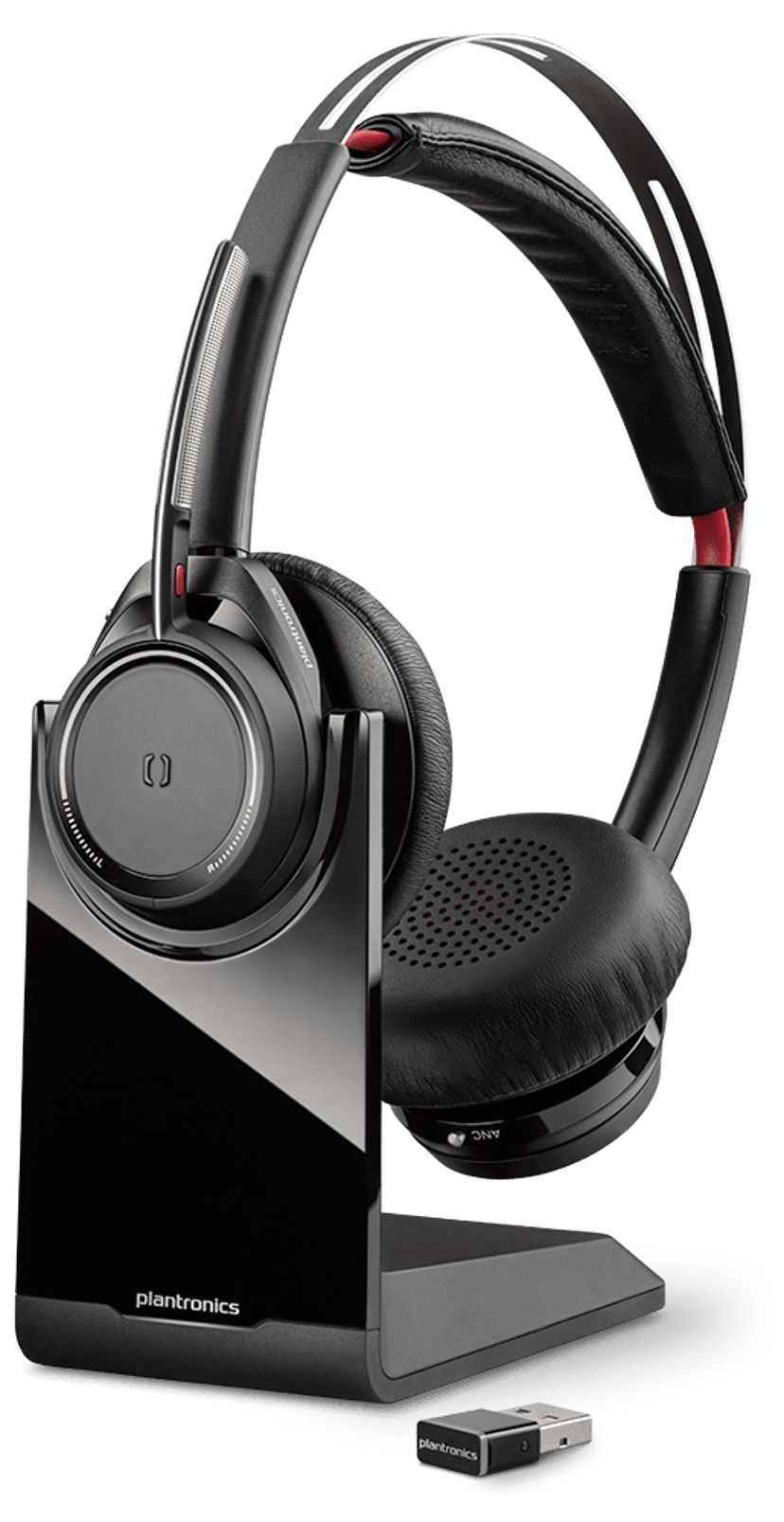 Poly Voyager Focus UC Microsoft B825-M Headset Optimerat för MS Teams Stereo Svart