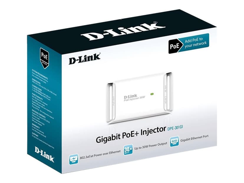 D-Link DPE-301GI Gigabit PoE-injector 30W