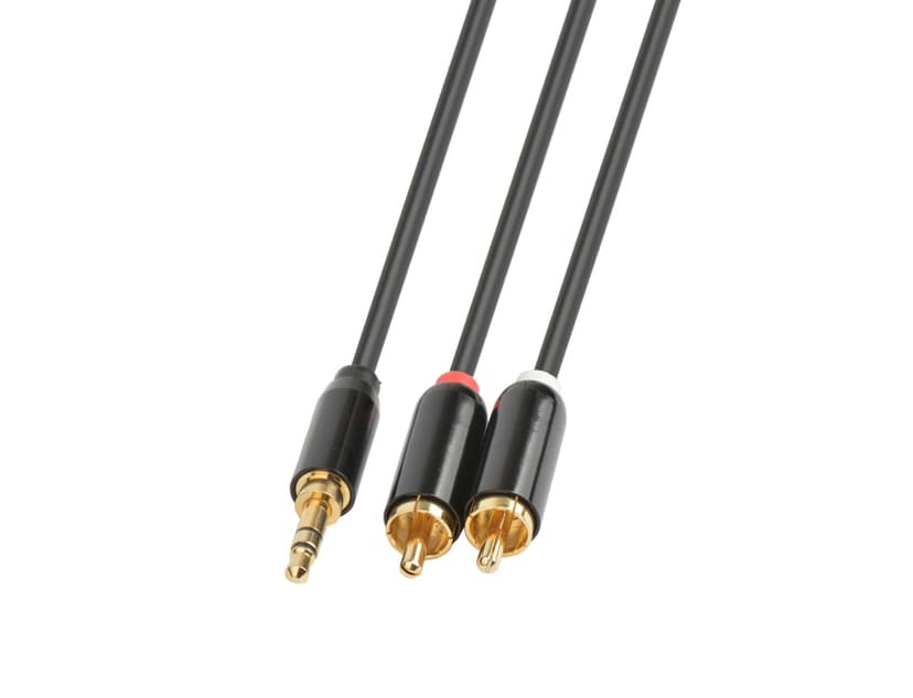 Prokord Äänikaapeli 5m Mini-phone stereo 3.5 mm Uros RCA Uros