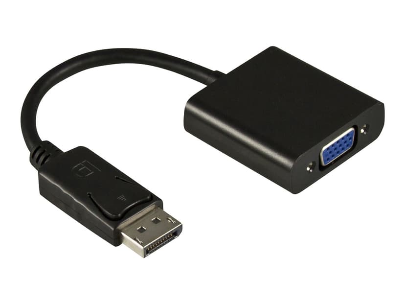 Deltaco DP-VGA7 videomuunnin 0.2m DisplayPort VGA (D-Sub) Musta