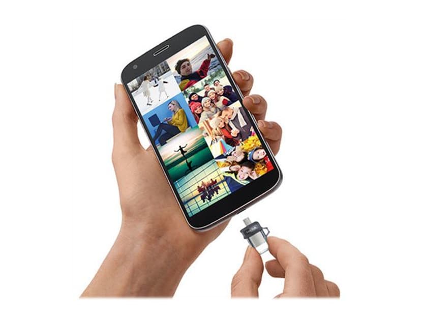 SanDisk Ultra Dual Drive M3.0 64GB USB Type-A / Micro-USB Musta, Hopea, Läpinäkyvä