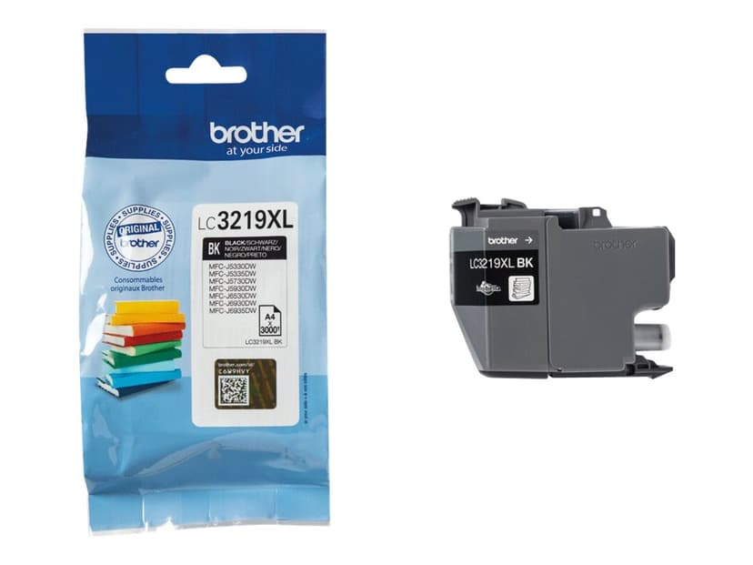 Brother Bläck Svart XL MFCJ5330/MFCJ6930DW (LC3219XLBK) Dustin.se