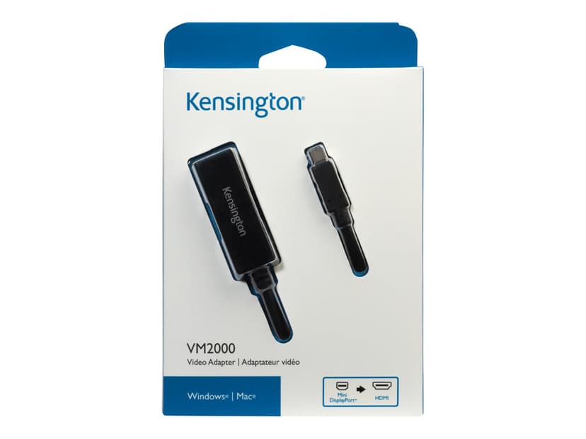 Kensington VM2000 Video Adapter Mini DisplayPort HDMI-tyyppi A (vakio) Musta