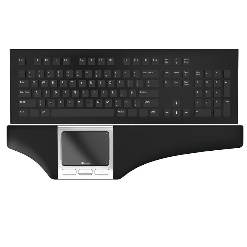 Optapad Ergonomic Optical Touchpad Kablet Styrematte Sølv, Svart