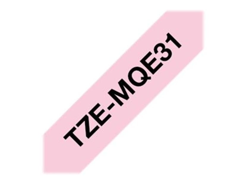 Brother Tape 12mm TZe-MQE31 Musta/Vaaleanpunainen