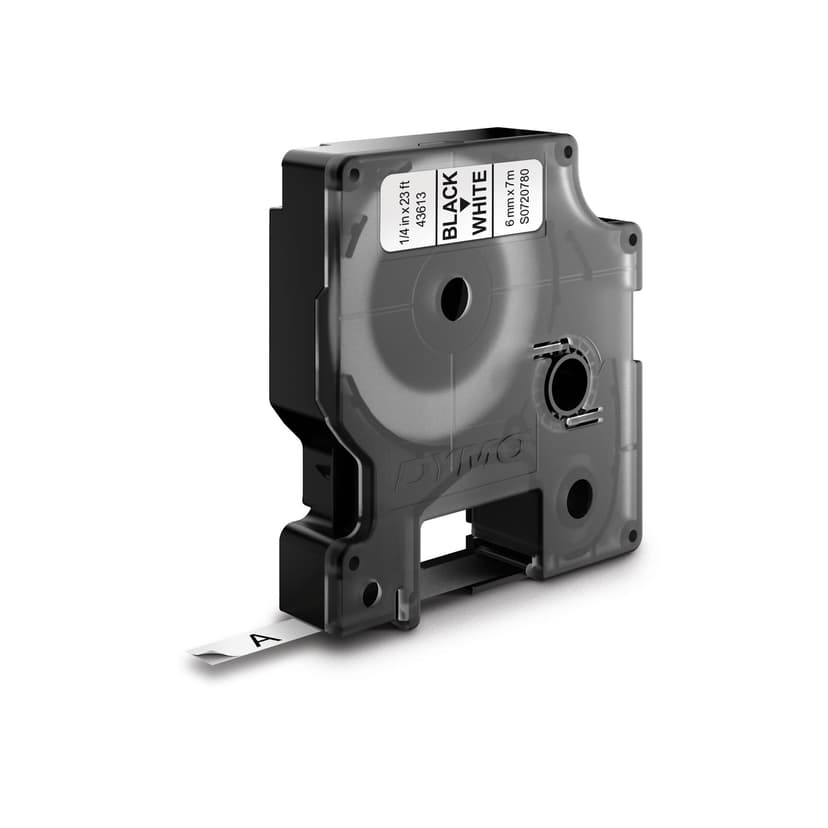 Dymo Tape D1 6mm Svart/Hvit
