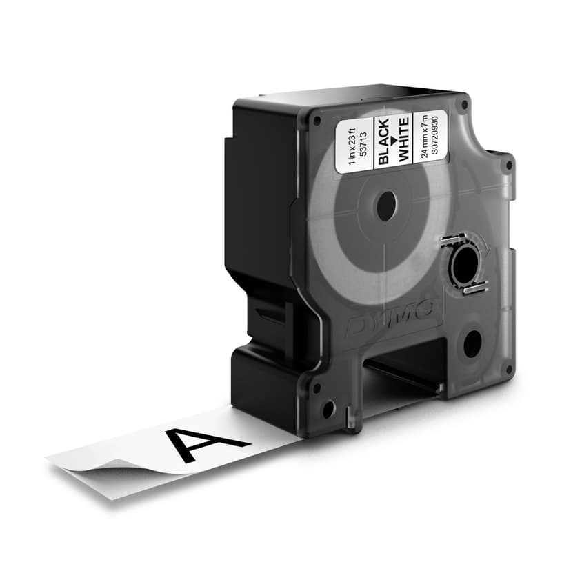Dymo Tape D1 24mm Sort/Hvid
