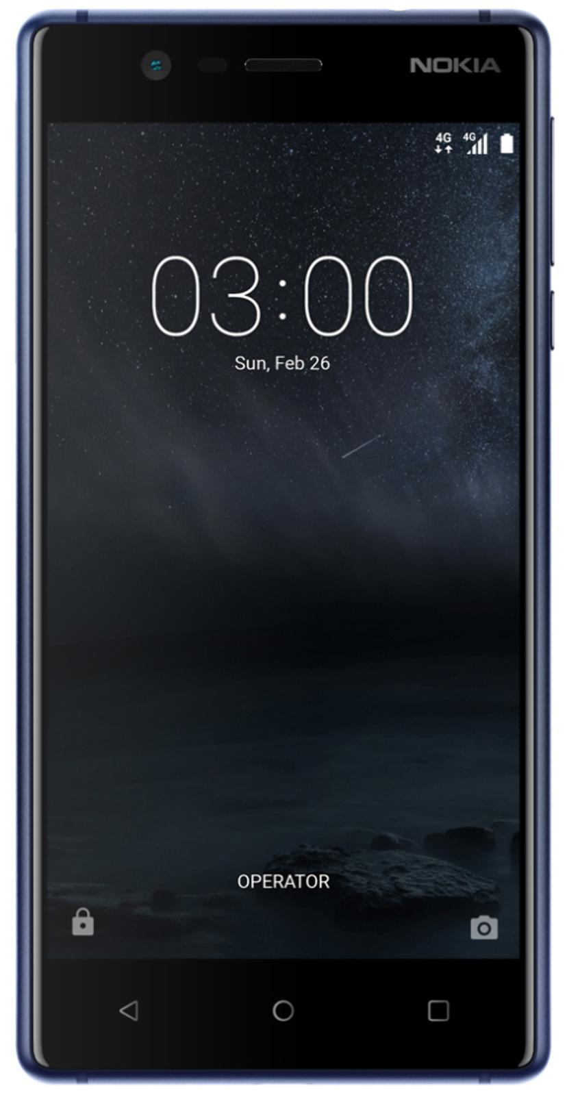 Nokia 3 16GB Kaksois-SIM Karkaistu sininen