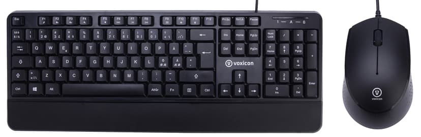 Voxicon 201WH Combo Keyboard and Mouse Nordiska länderna Sats med tangentbord och mus