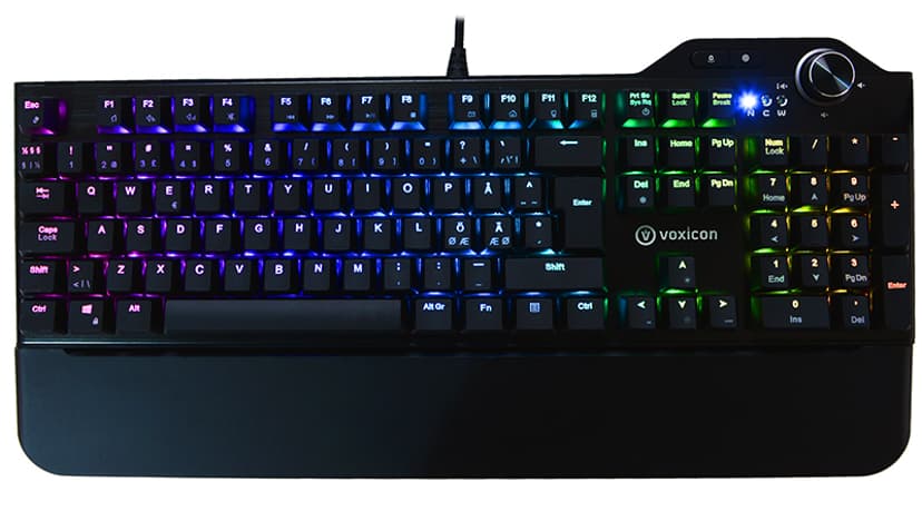 Voxicon Gaming Keyboard RGB Langallinen, USB Pohjoismaat Musta Näppäimistö
