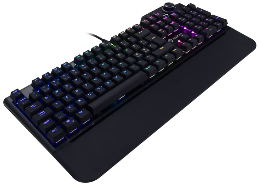 Voxicon Gaming Keyboard RGB Kabling Nordisk Sort Tastatur
