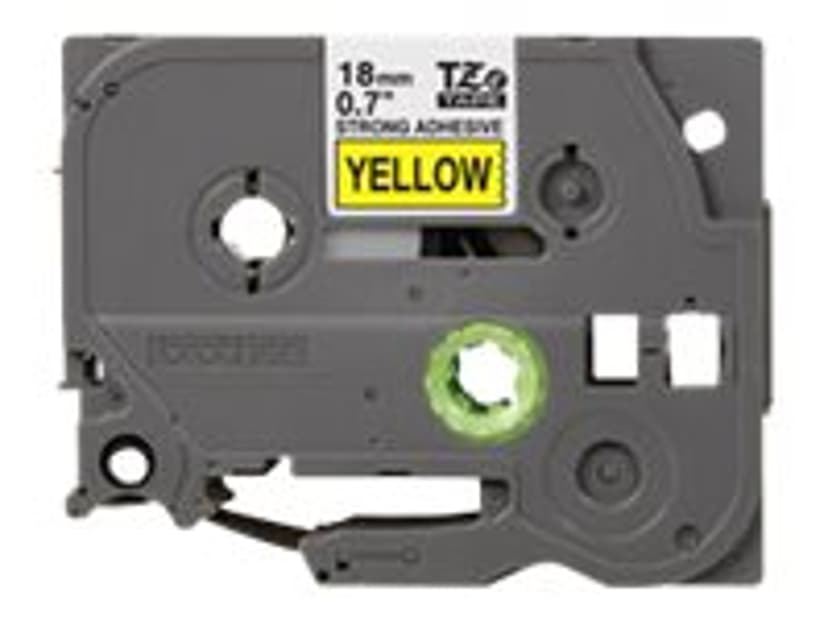 Brother Tape TZE-S641 18mm Sort/Gul Extra Stark