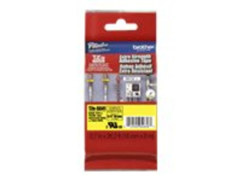 Brother Tape TZE-S641 18mm Sort/Gul Extra Stark