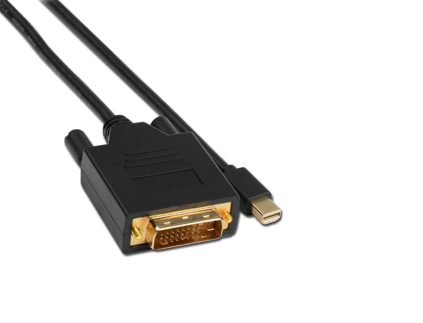 Prokord Mini Displayport To DVI-D Singel Link 1.0m Black 1m DisplayPort Mini Uros DVI-D Dual Link Uros