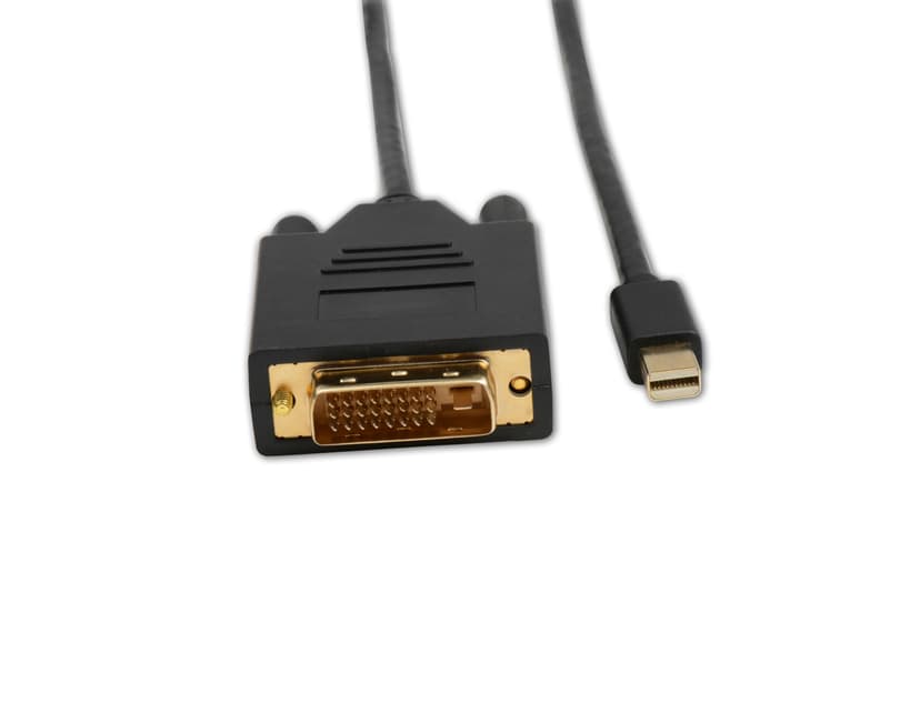 Prokord Mini Displayport To DVI-D Singel Link 1.0m Black 1m DisplayPort Mini Uros DVI-D Dual Link Uros