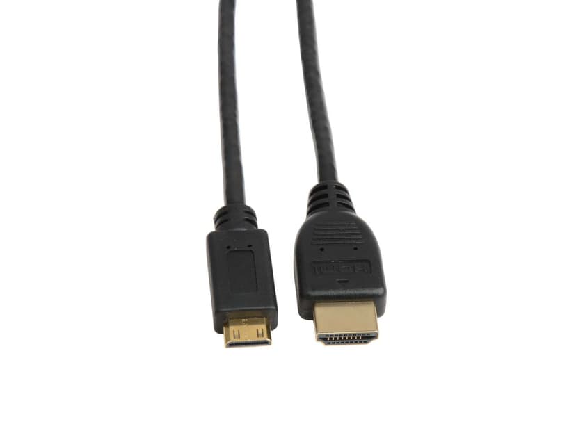 Prokord Prokord HDMI - HDMI Mini High Speed W/ Ethernet 1.0m Black 1m HDMI Mini Uros HDMI Uros