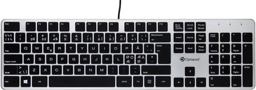 Optapad Keyboard Langallinen, USB Pohjoismaat Näppäimistö