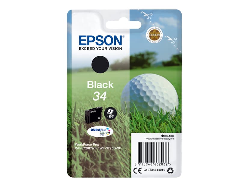 Epson Muste Musta 6.1ml 34 - WF-3720